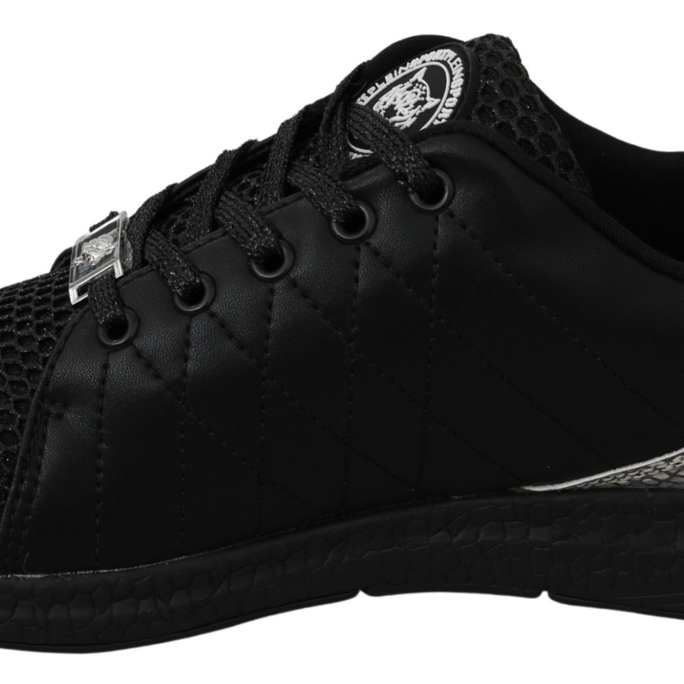 Philipp Plein Black Casual Running Sneakers Shoes