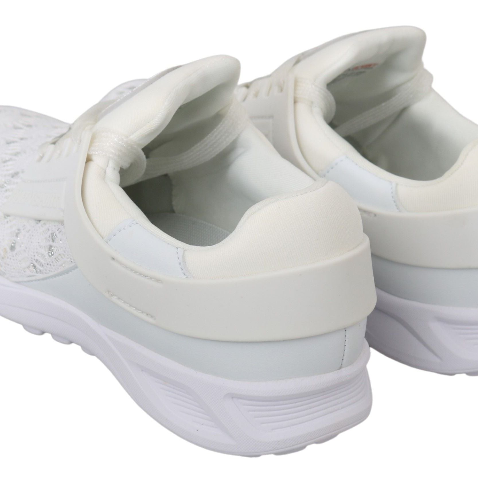 Philipp Plein White Polyester Casual Sneakers Shoes
