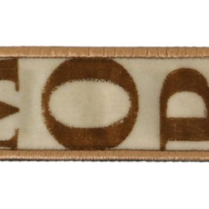 Dolce & Gabbana Gold White Textile Leather AMORE Shoulder Strap