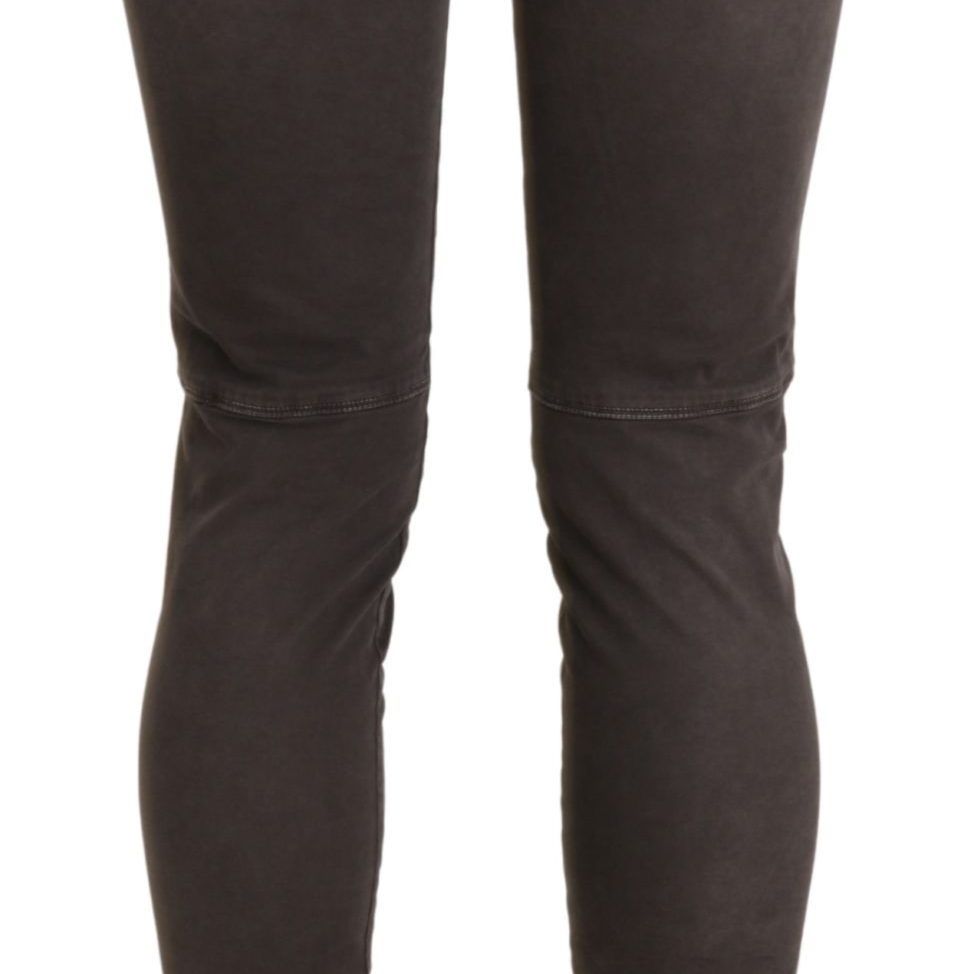 Ermanno Scervino Brown Low Waist Skinny Slim Trouser Cotton Jeans
