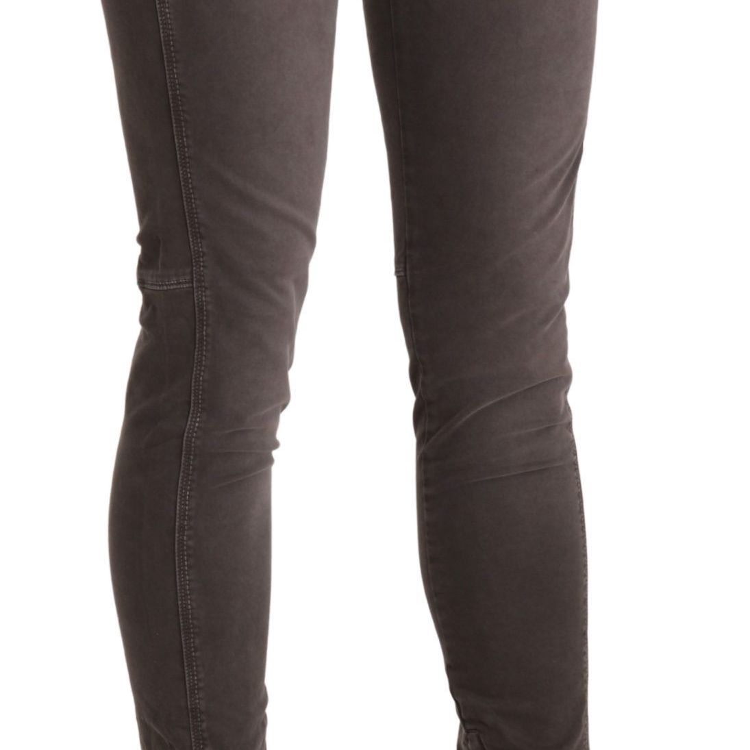 Ermanno Scervino Brown Low Waist Skinny Slim Trouser Cotton Jeans
