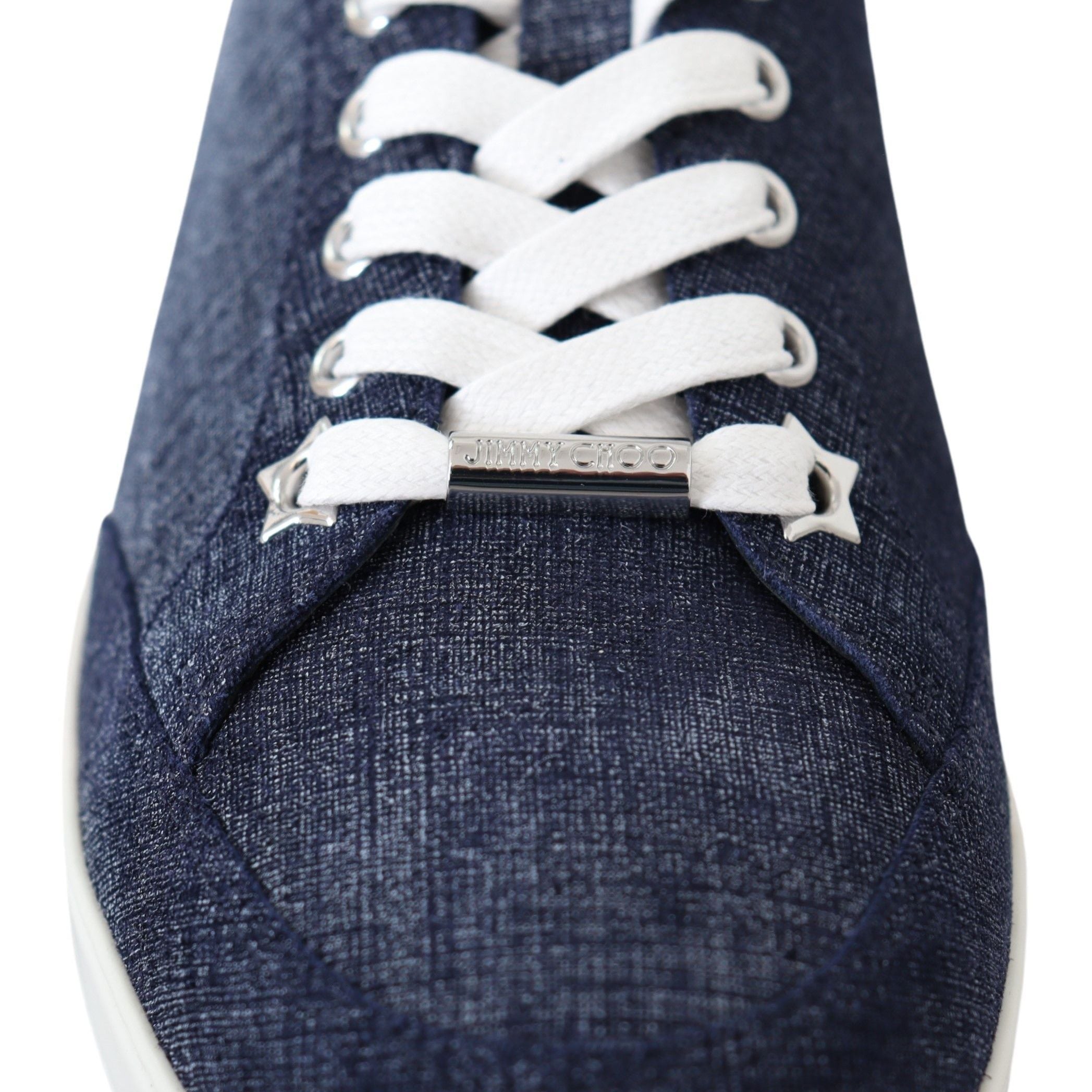 Jimmy Choo Miami Blue Denim Sneakers