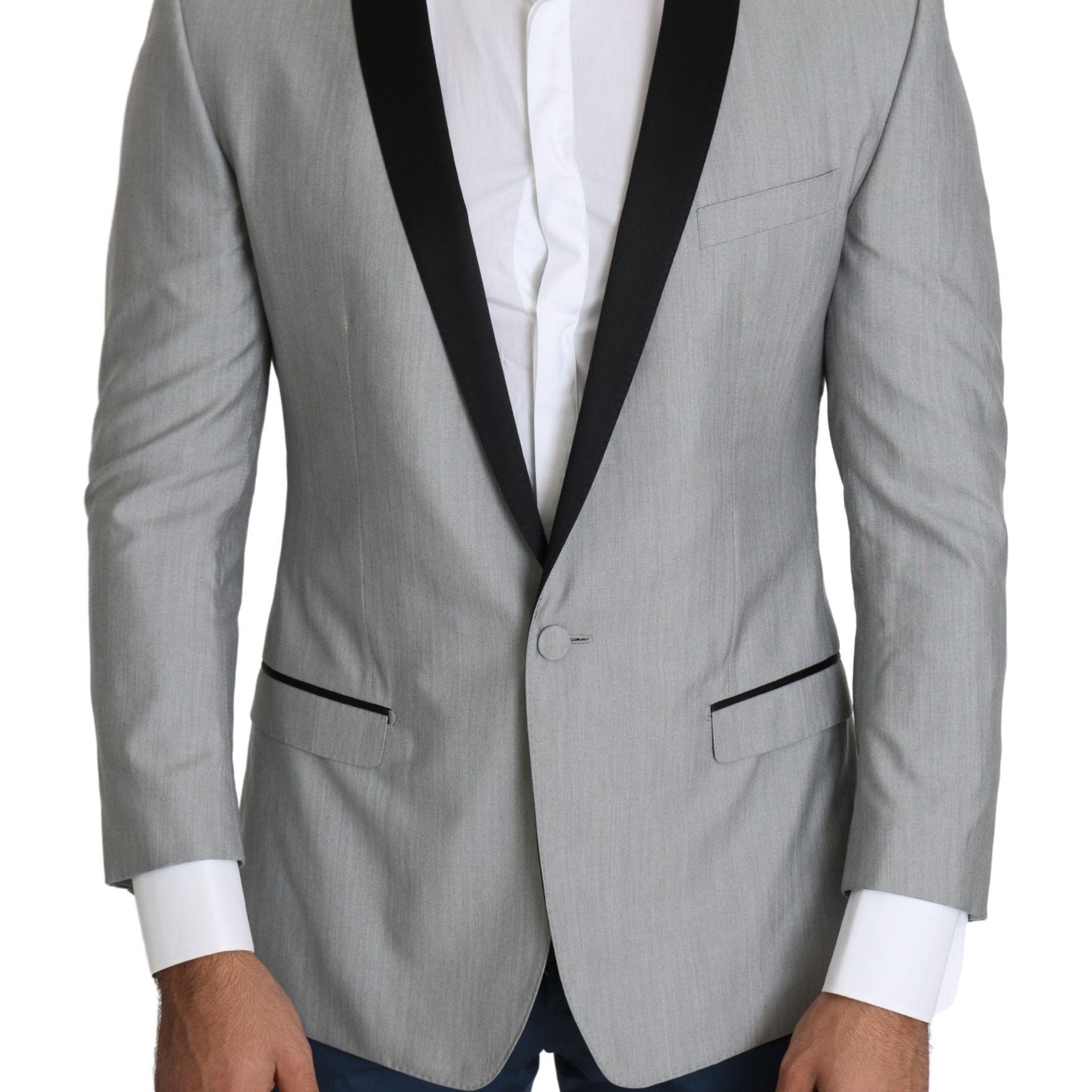 Dolce & Gabbana Light Gray Single Breasted SARTORIA Blazer