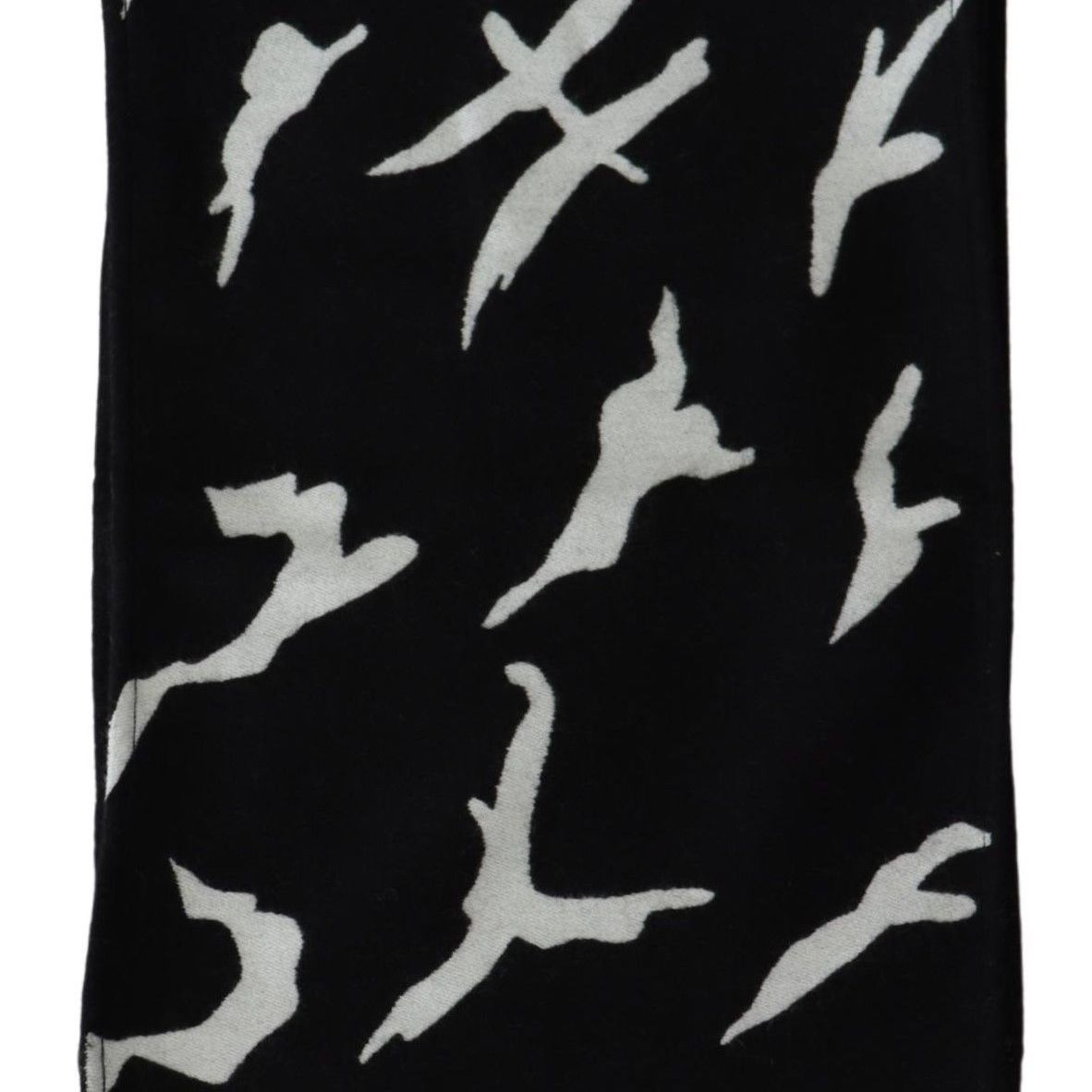 Givenchy Black White Wool Unisex Winter Warm Scarf Wrap Shawl