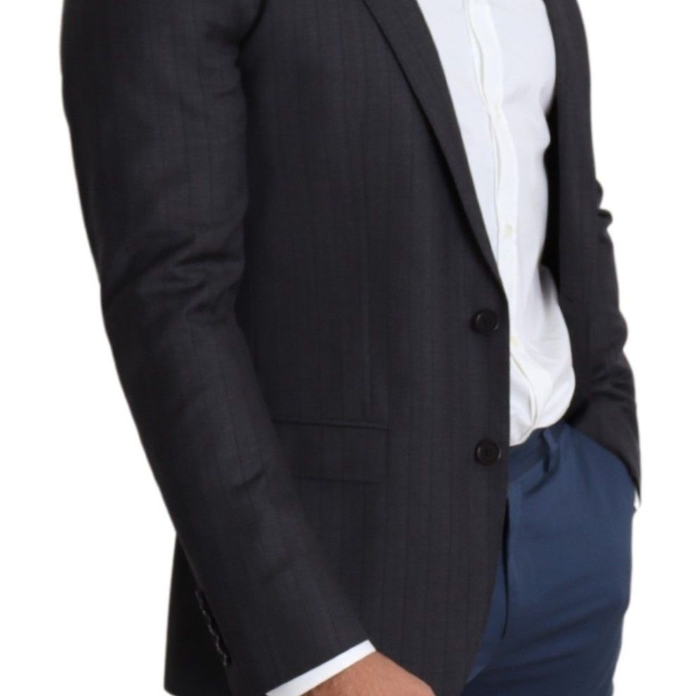 Dolce & Gabbana Black Wool Single Breasted Coat MARTINI Blazer