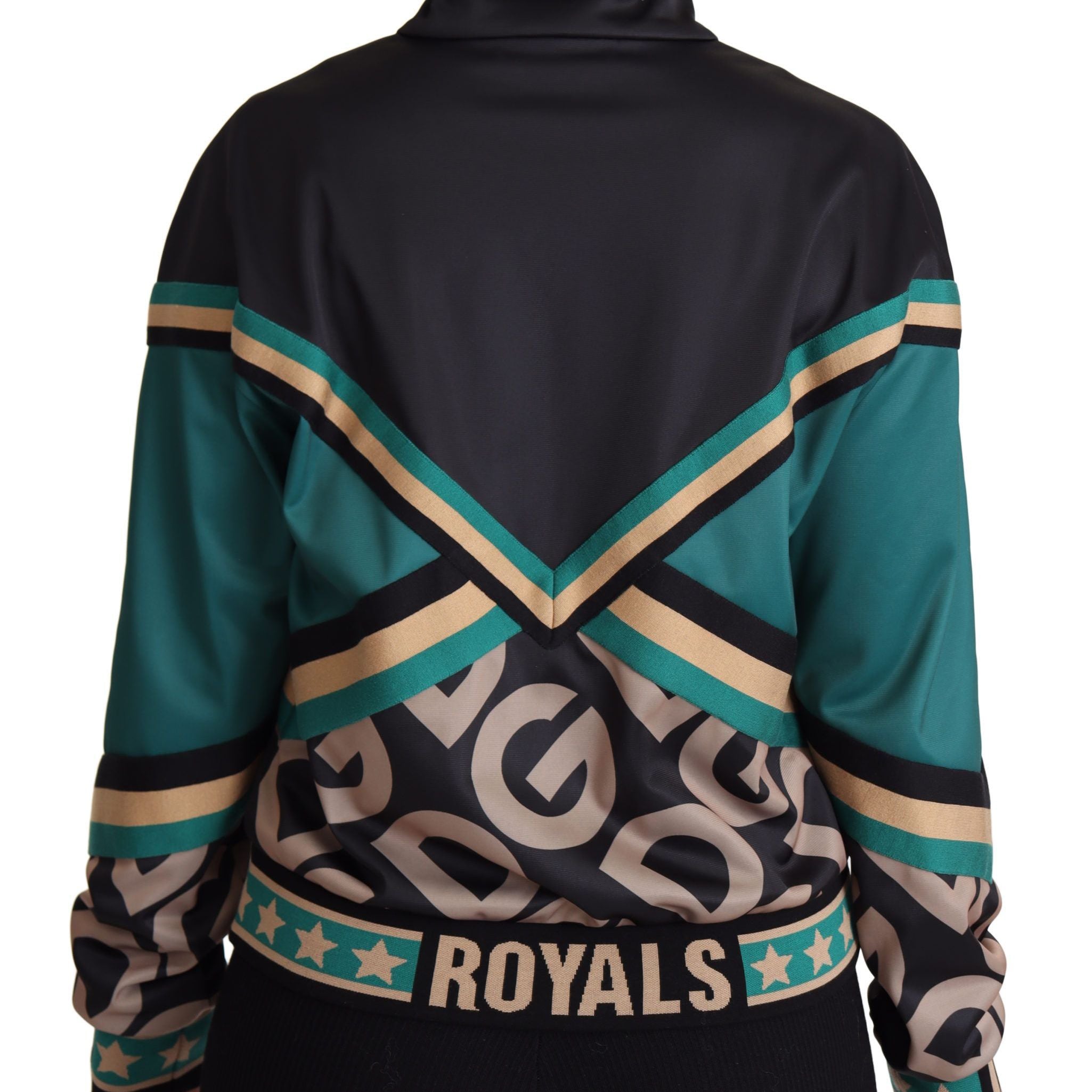 Dolce & Gabbana Multicolor DG Logo Mania Track Bomber Jacket