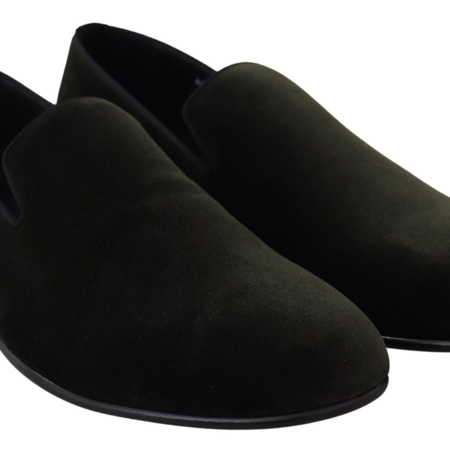 Dolce & Gabbana Green Velvet Slip On Mens Loafers Shoes