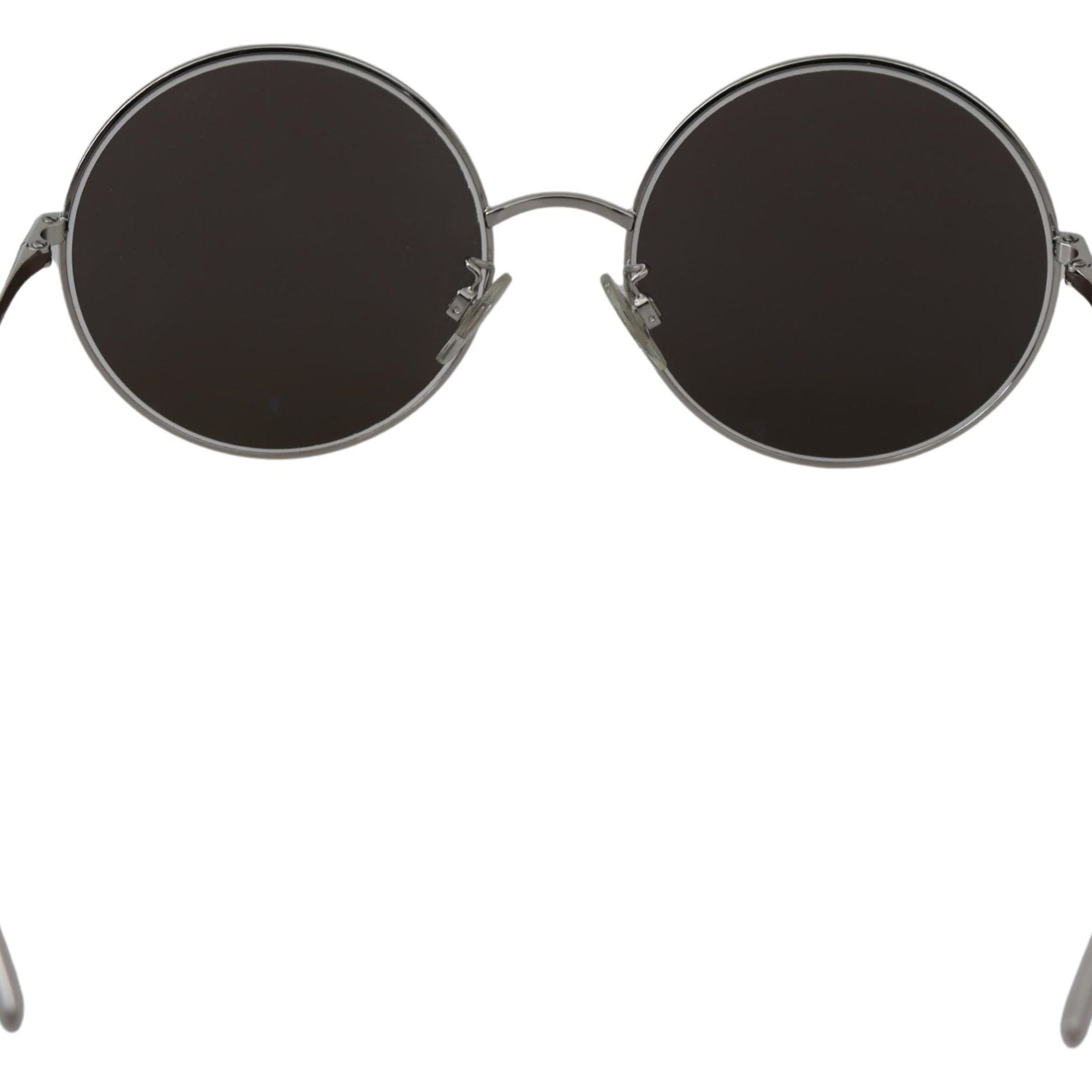 Dolce & Gabbana Silver Plated Round Gray Le nses Women Sunglasses