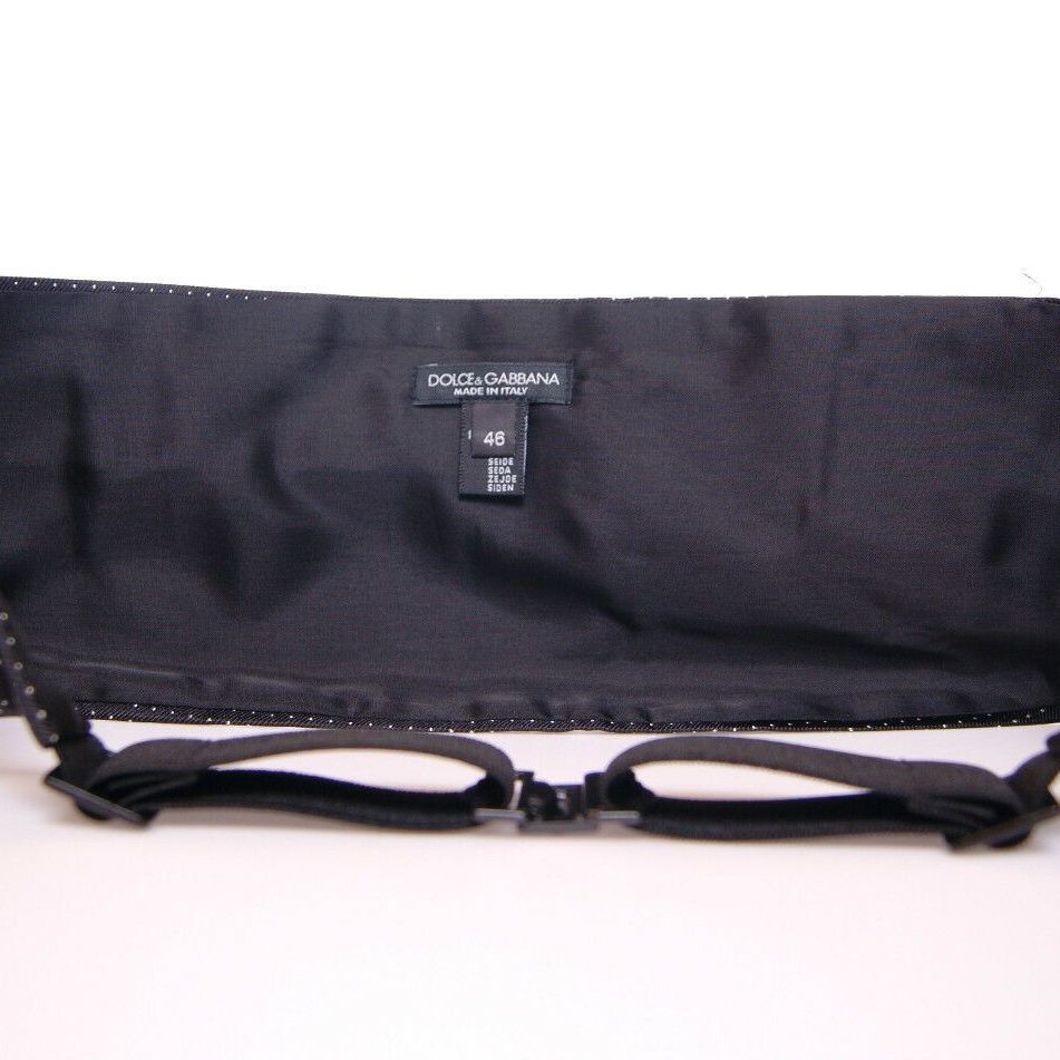 Dolce & Gabbana Black Waist Smoking Tuxedo Cummerbund  Belt