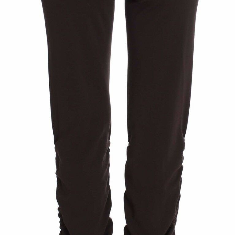 Ermanno Scervino Brown Stretch Casual Trousers Pants