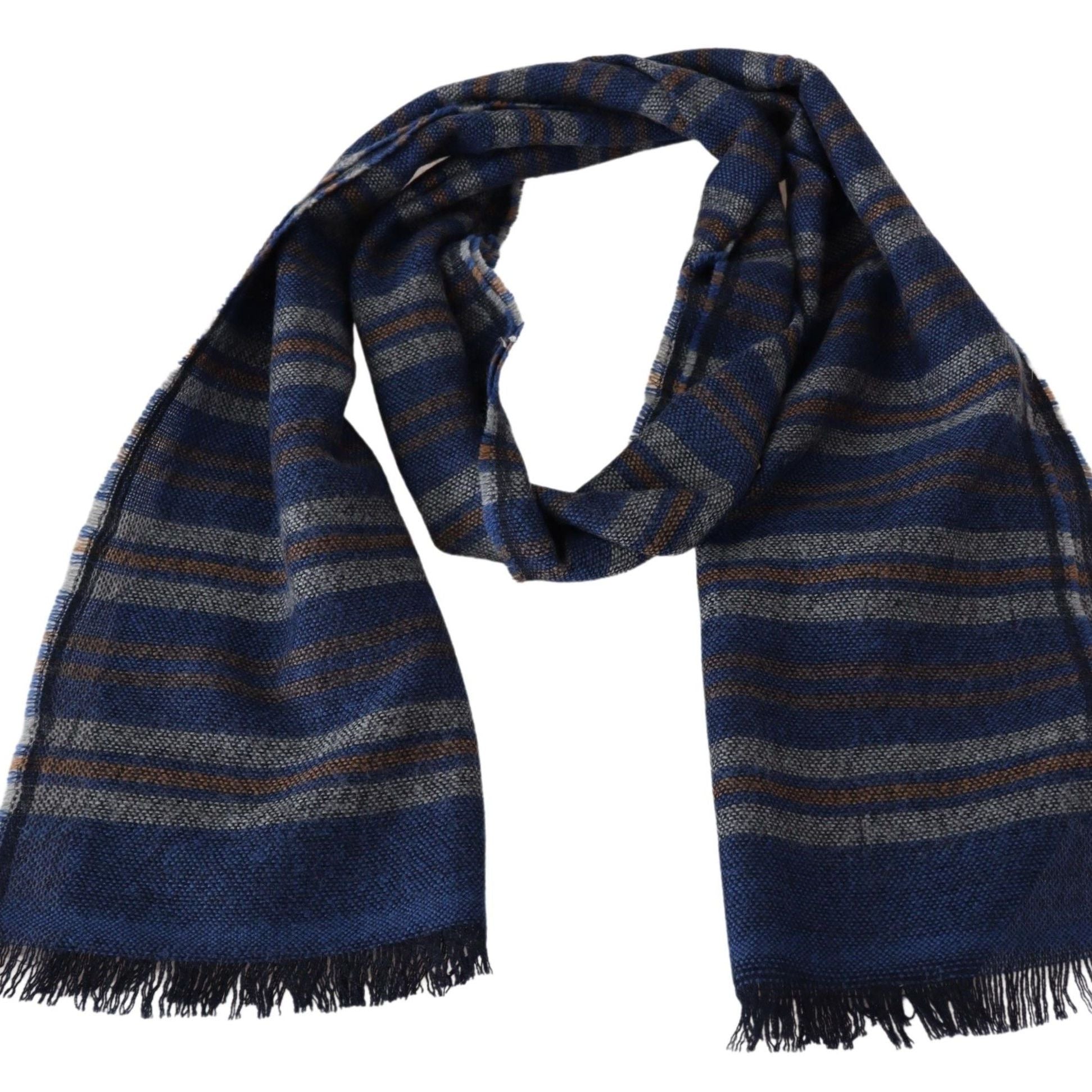 Missoni Multicolor Wool Striped Unisex Neck Wrap Shawl