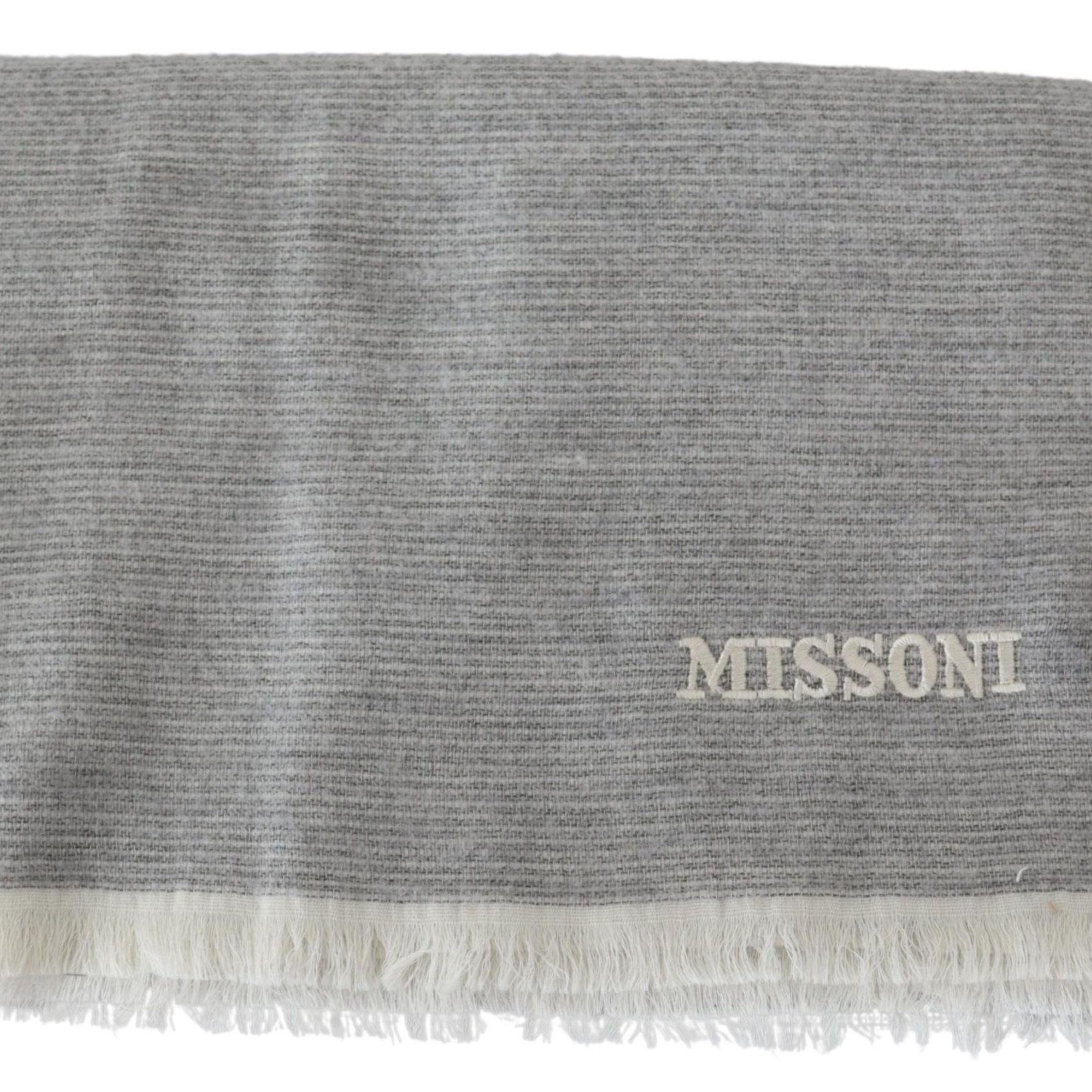 Missoni Beige 100% Wool Unisex Neck Wrap Scarf