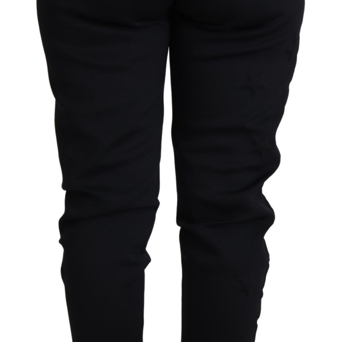 Dolce & Gabbana Black Polyester Neoprene Jogger Trouser Pants