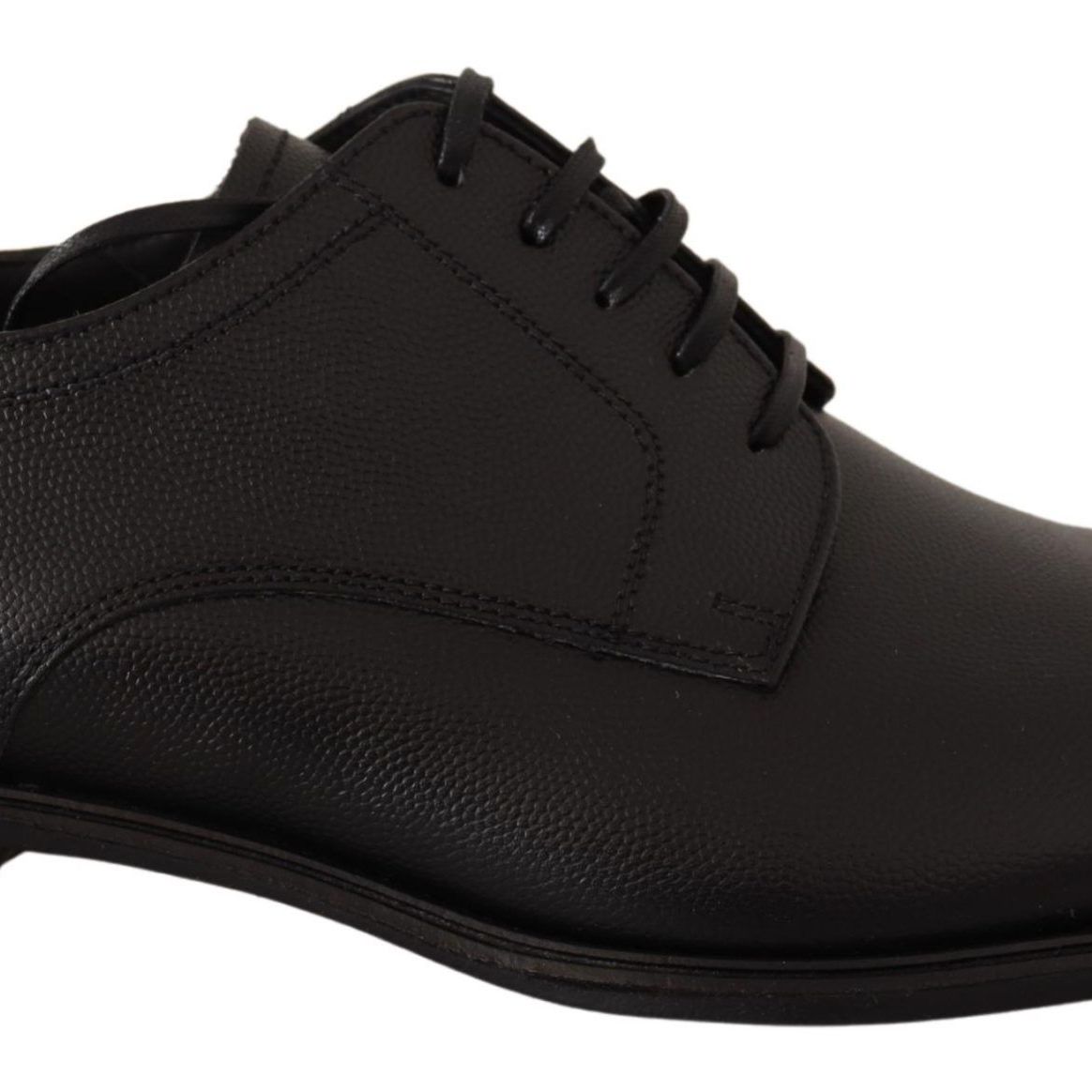 Dolce & Gabbana Black Leather Lace Up Mens Formal Derby Shoes