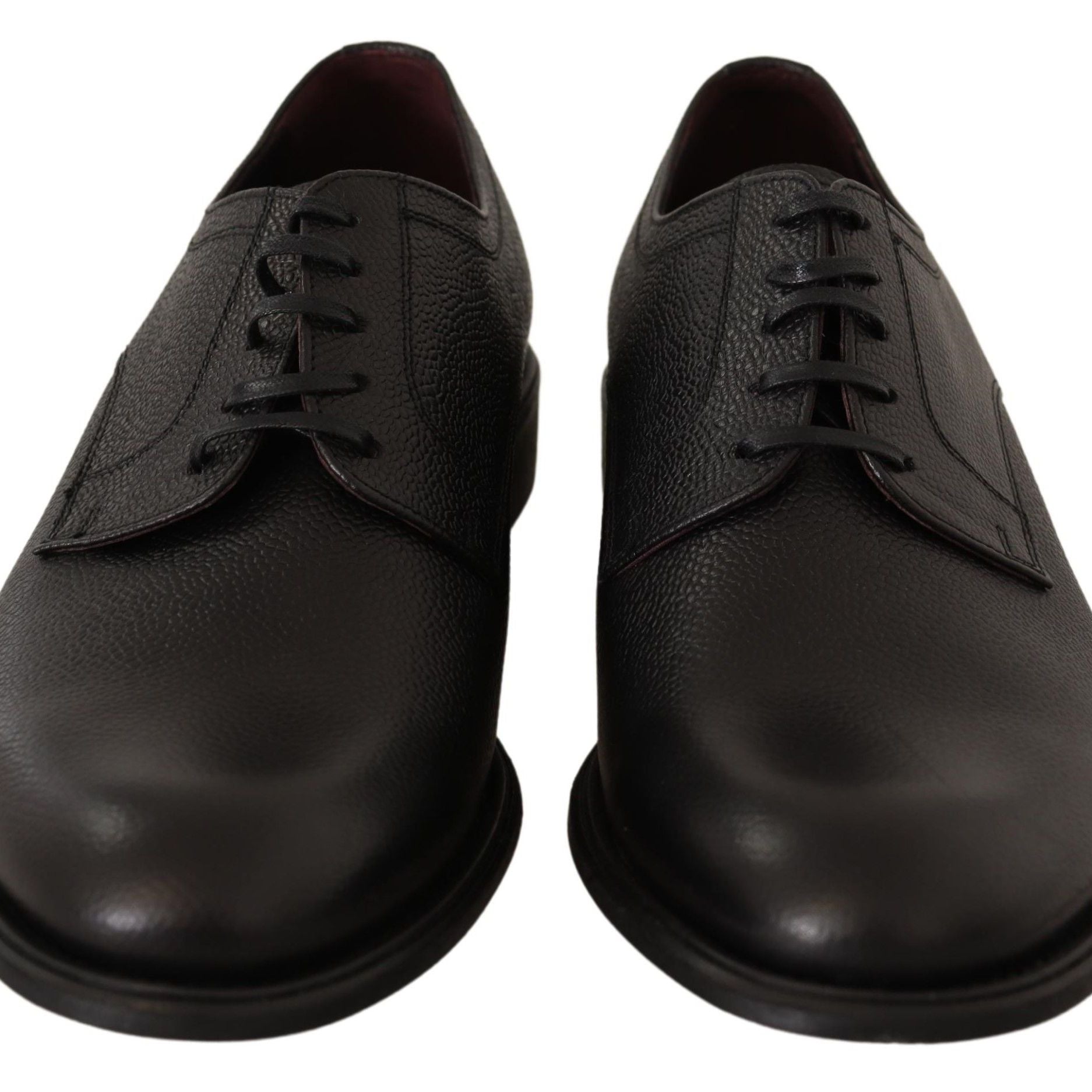 Dolce & Gabbana Black Leather Lace Up Mens Formal Derby Shoes