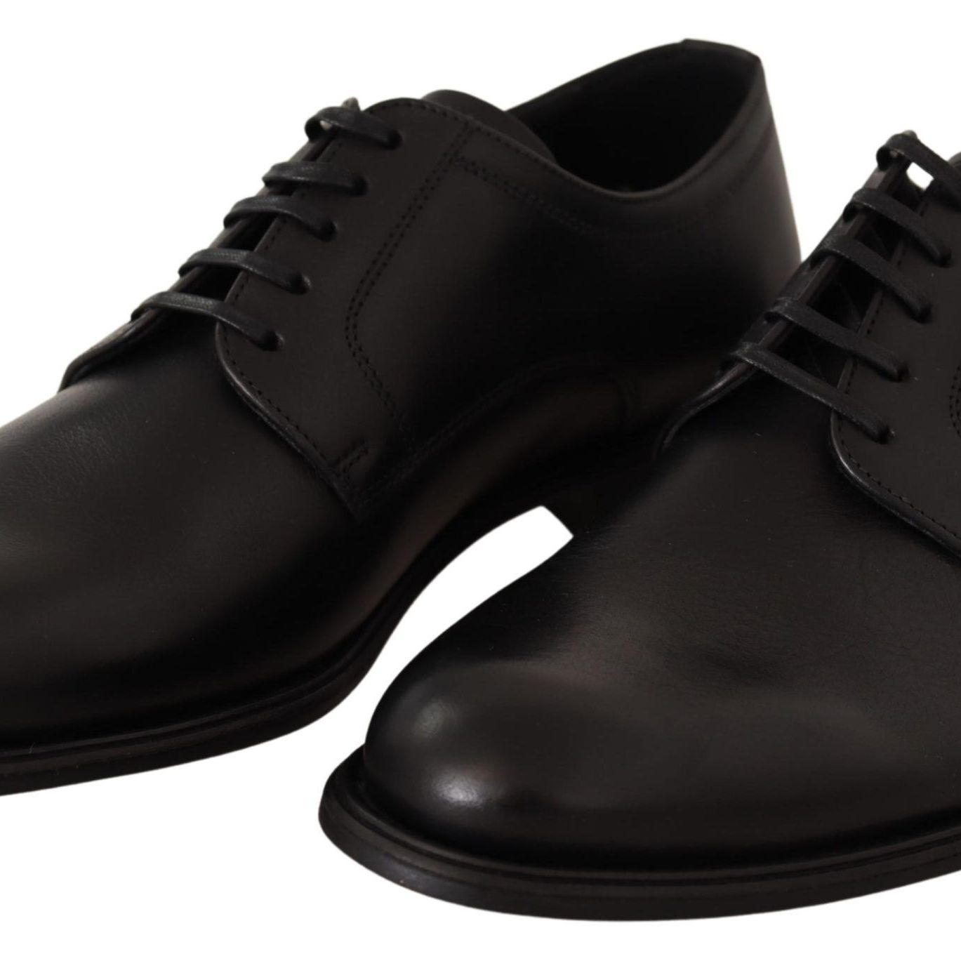 Dolce & Gabbana Black Leather Lace Up Mens Formal Derby Shoes