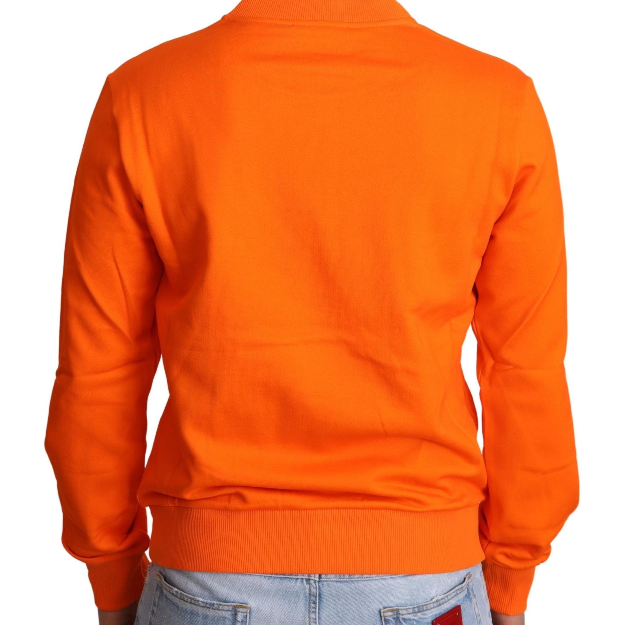Dolce & Gabbana Orange King Ceasar Cotton Pullover Sweater