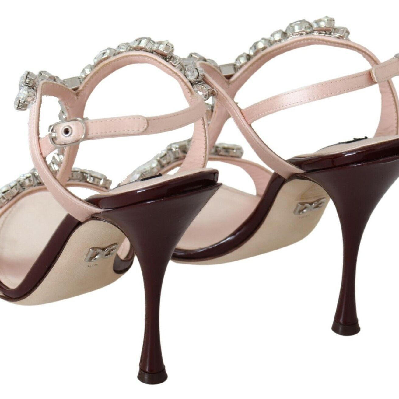 Dolce & Gabbana Pink Crystals Heels Keira Sandals
