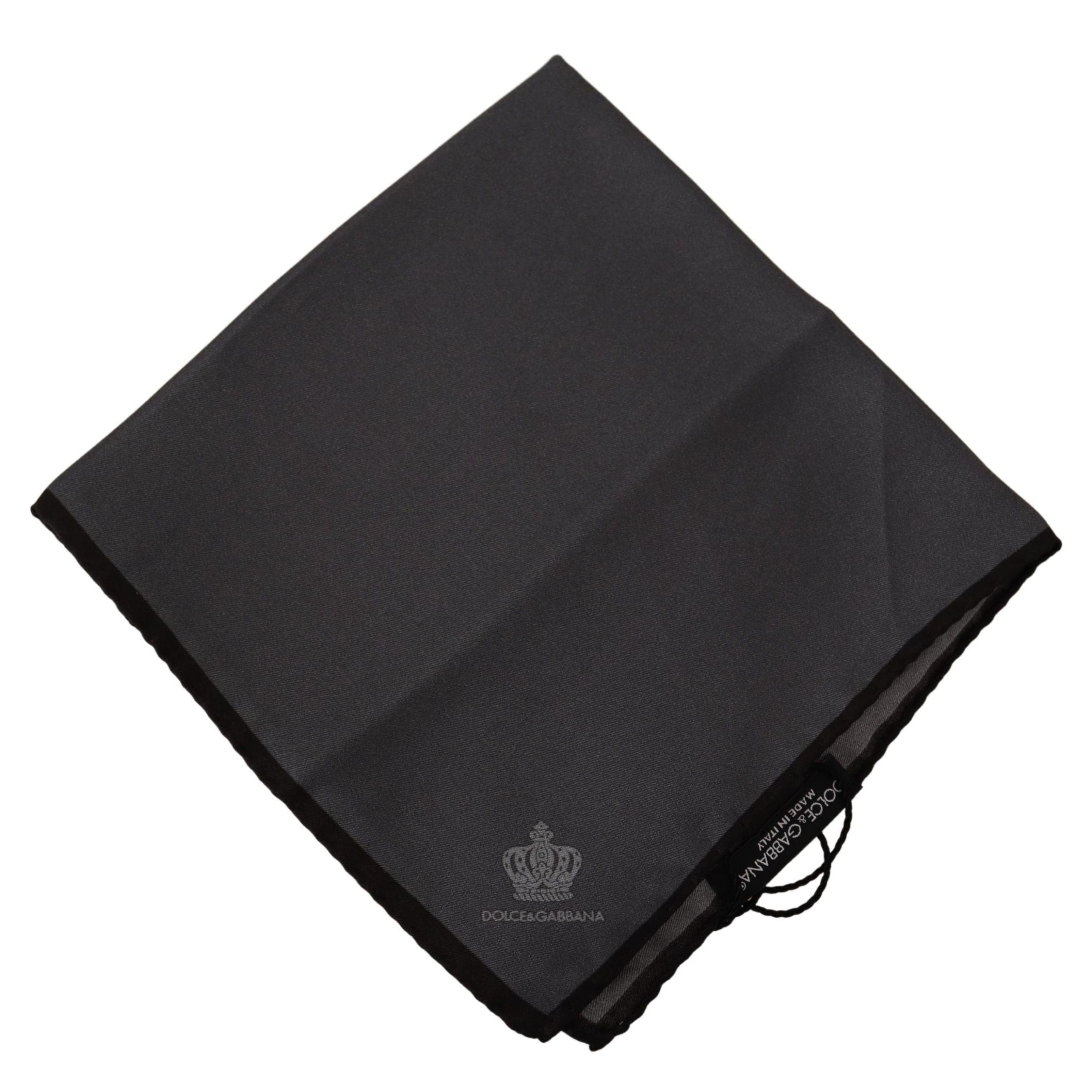 Dolce & Gabbana Gray 100% Silk Square Handkerchief Gray 100% Silk Square Handkerchief