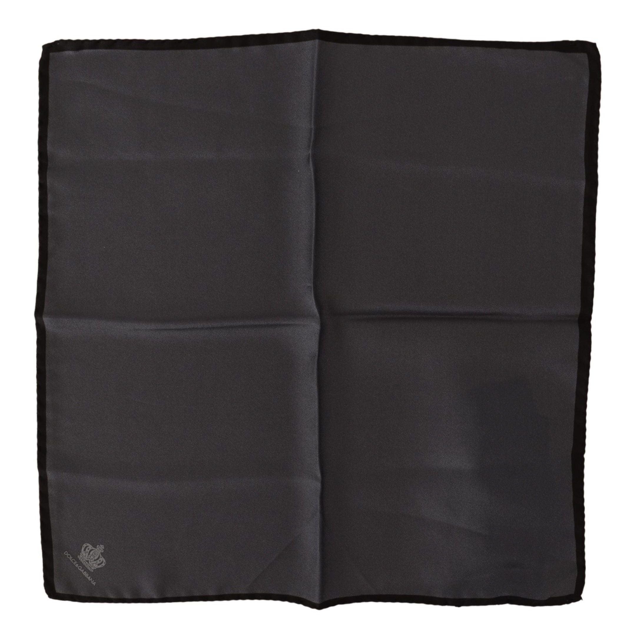Dolce & Gabbana Gray 100% Silk Square Handkerchief Gray 100% Silk Square Handkerchief