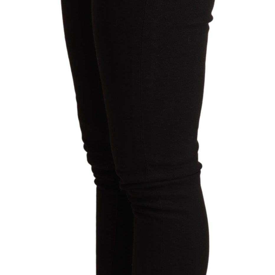 Dolce & Gabbana Black Skinny Denim Cotton Stretch Trouser