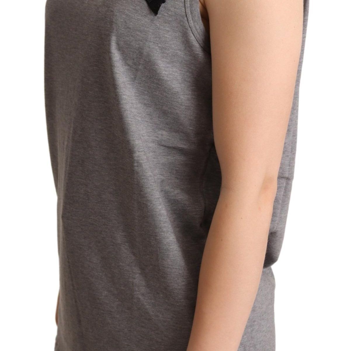 Dolce & Gabbana Gray Sleeveless Round Neck Tank Top T-shirt