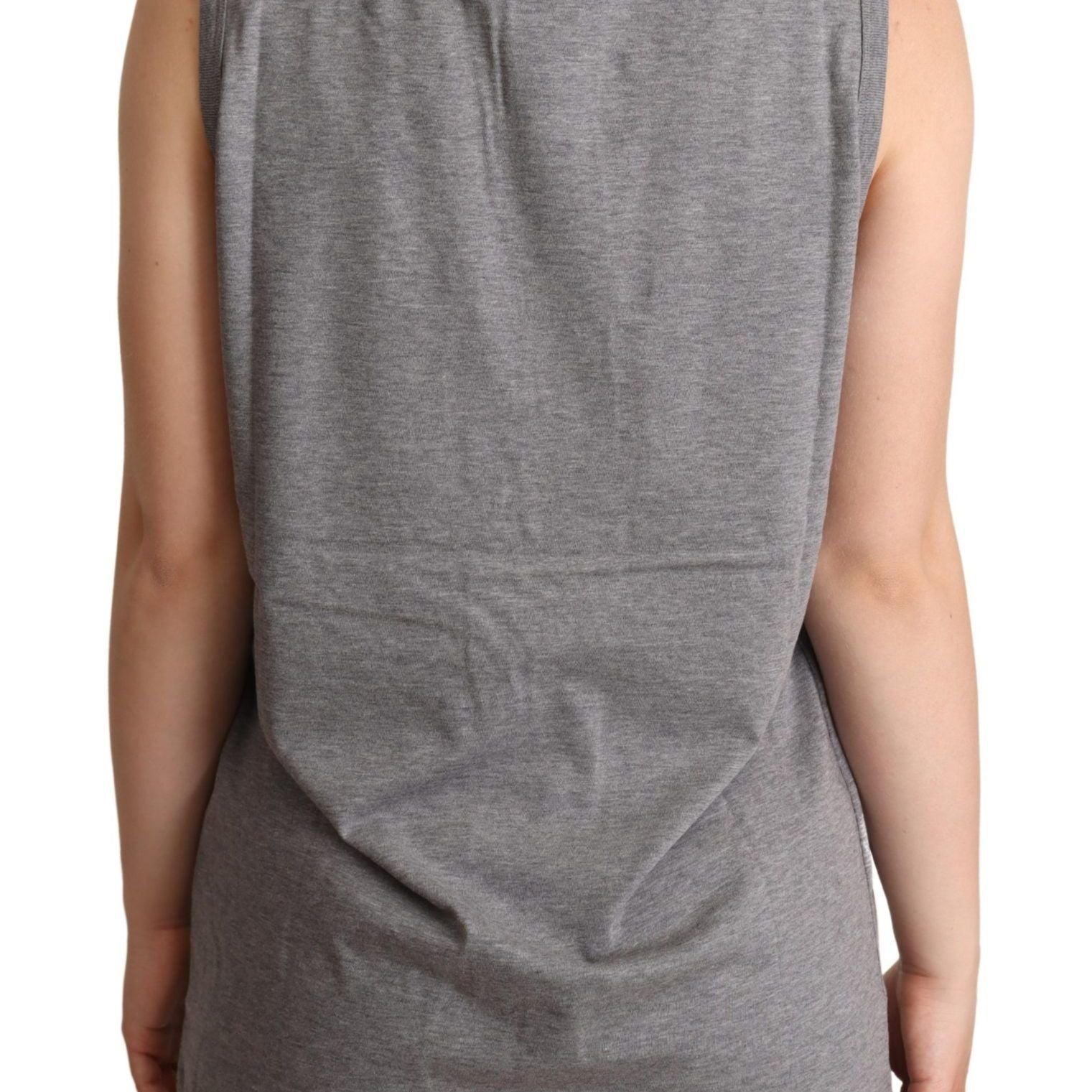 Dolce & Gabbana Gray Sleeveless Round Neck Tank Top T-shirt