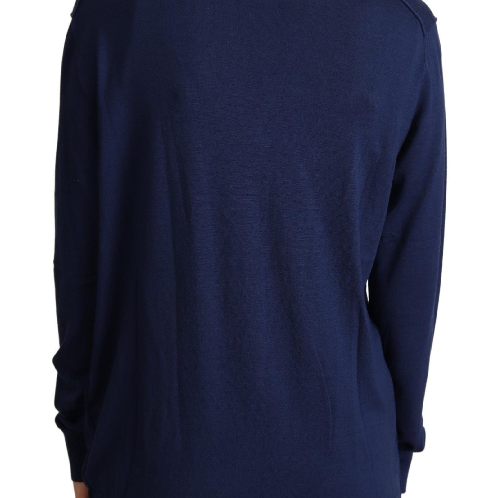 Dolce & Gabbana Blue Virgin Wool Button Down Cardigan Sweater