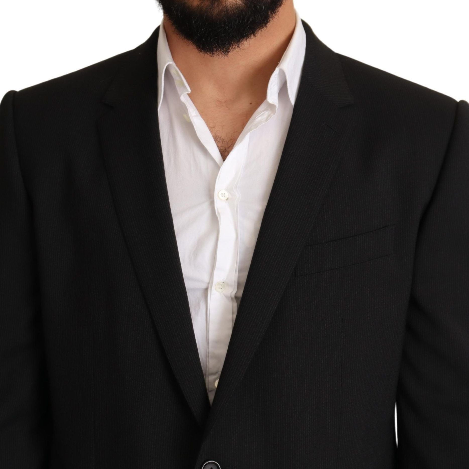 Dolce & Gabbana Black Striped MARTINI Jacket Blazer