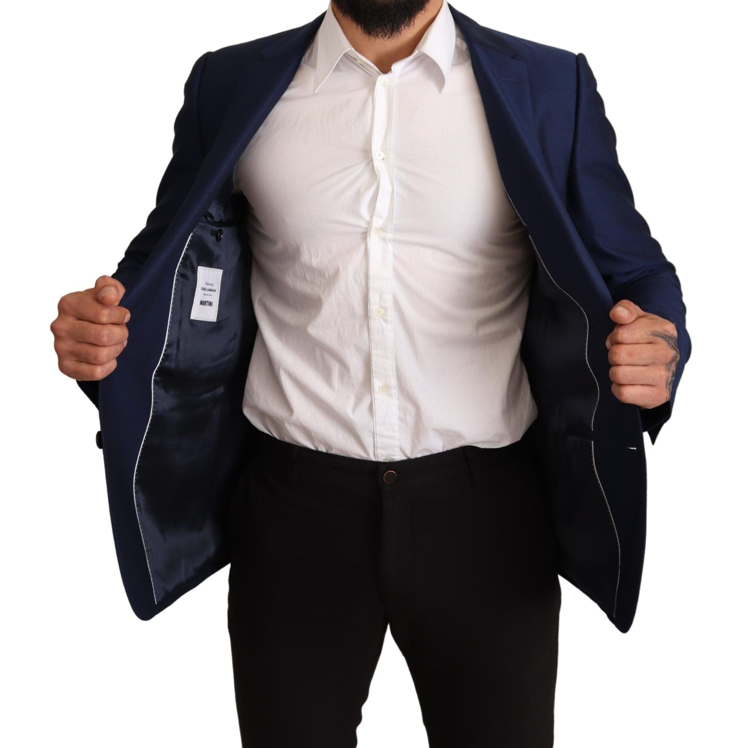 Dolce & Gabbana Navy Blue Slim Fit Jacket MARTINI Blazer
