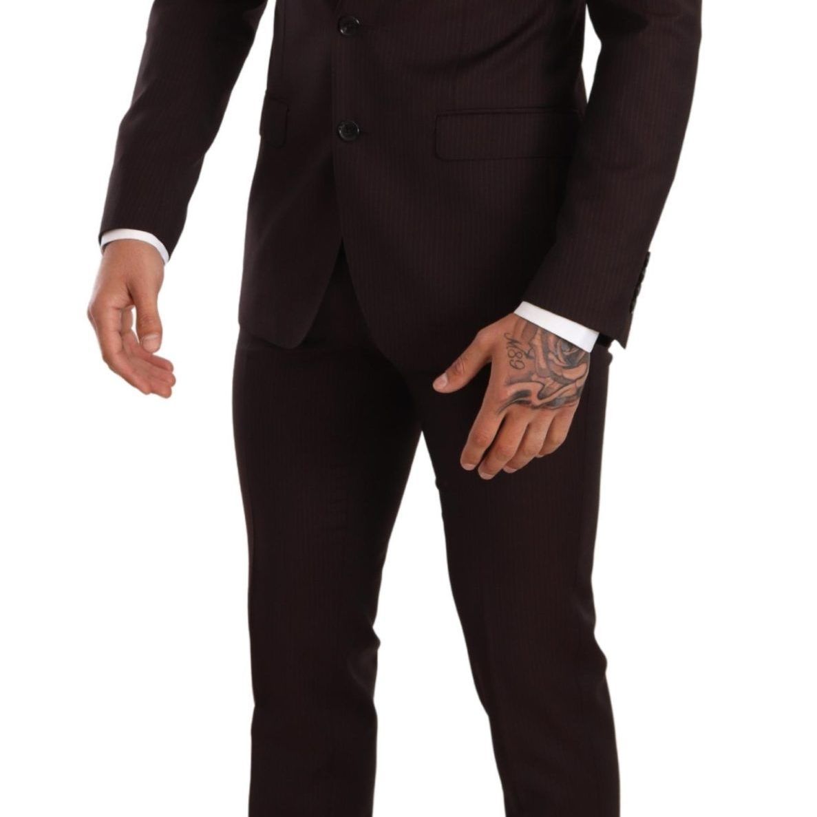 Dolce & Gabbana Bordeaux Wool MARTINI Slim Fit Suit