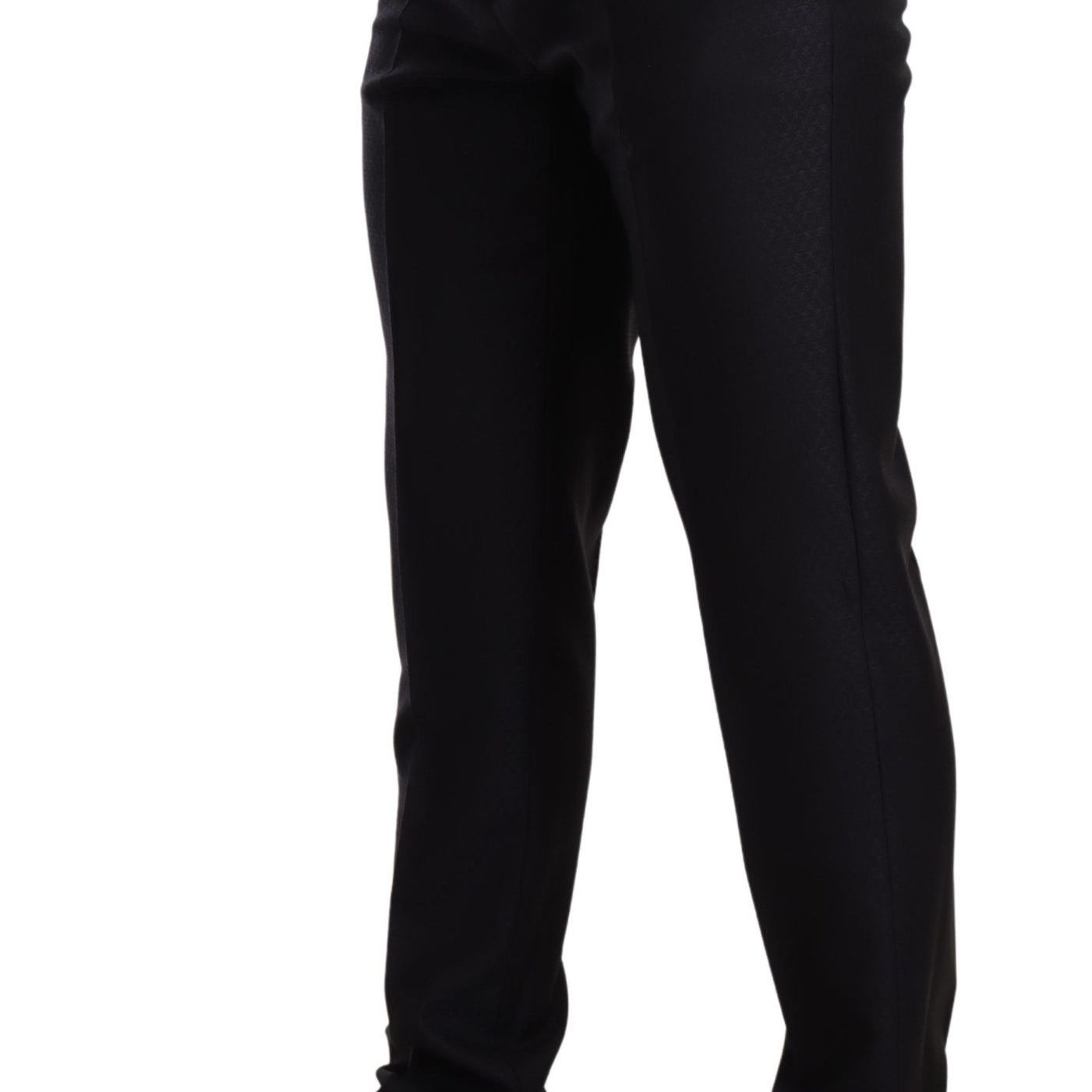 Dolce & Gabbana Blue Pattern MARTINI SLIM FIT 2 Piece Suit