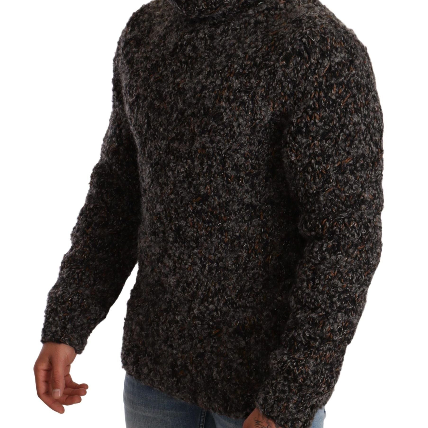Dolce & Gabbana Gray Wool Blend Turtleneck Pullover Sweater