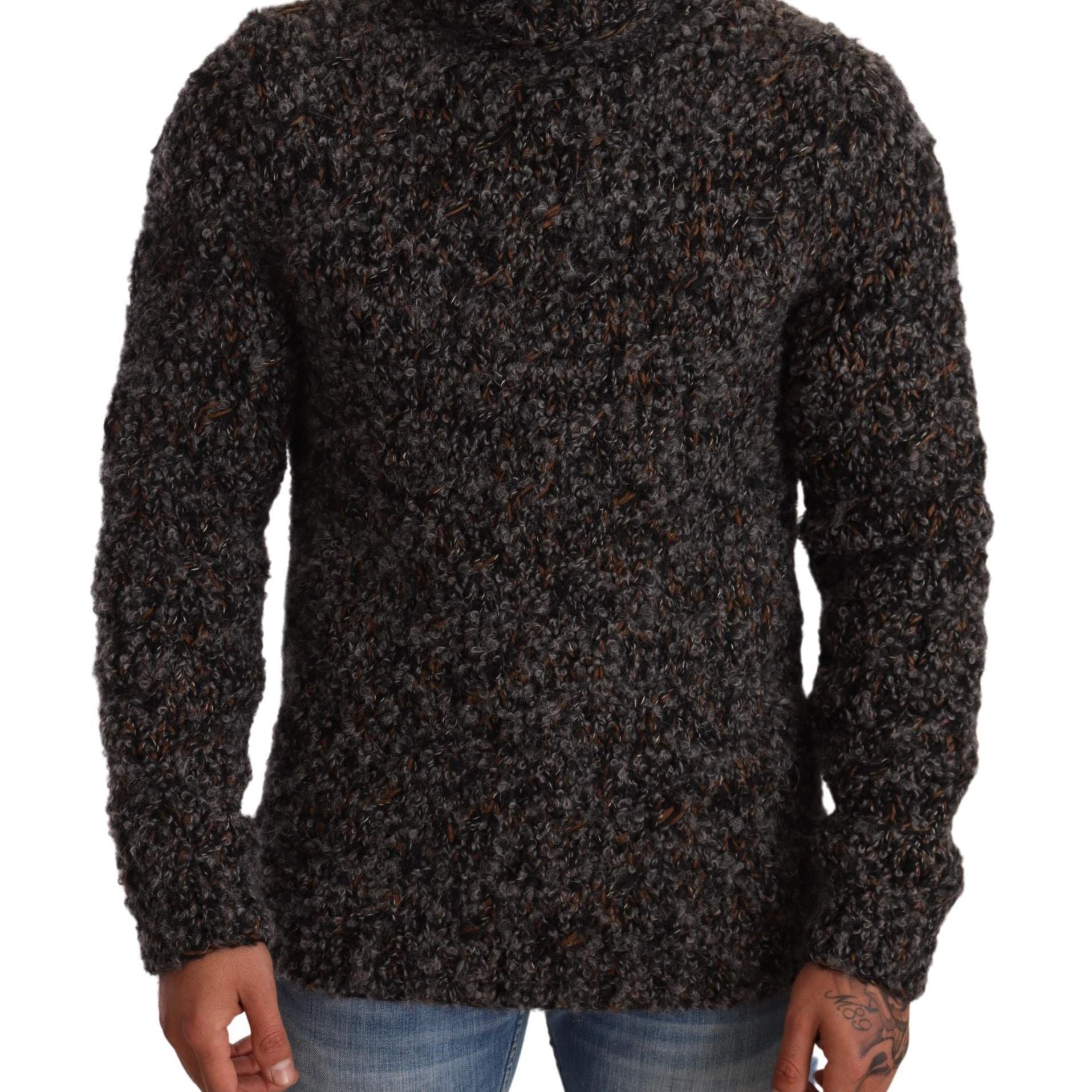 Dolce & Gabbana Gray Wool Blend Turtleneck Pullover Sweater