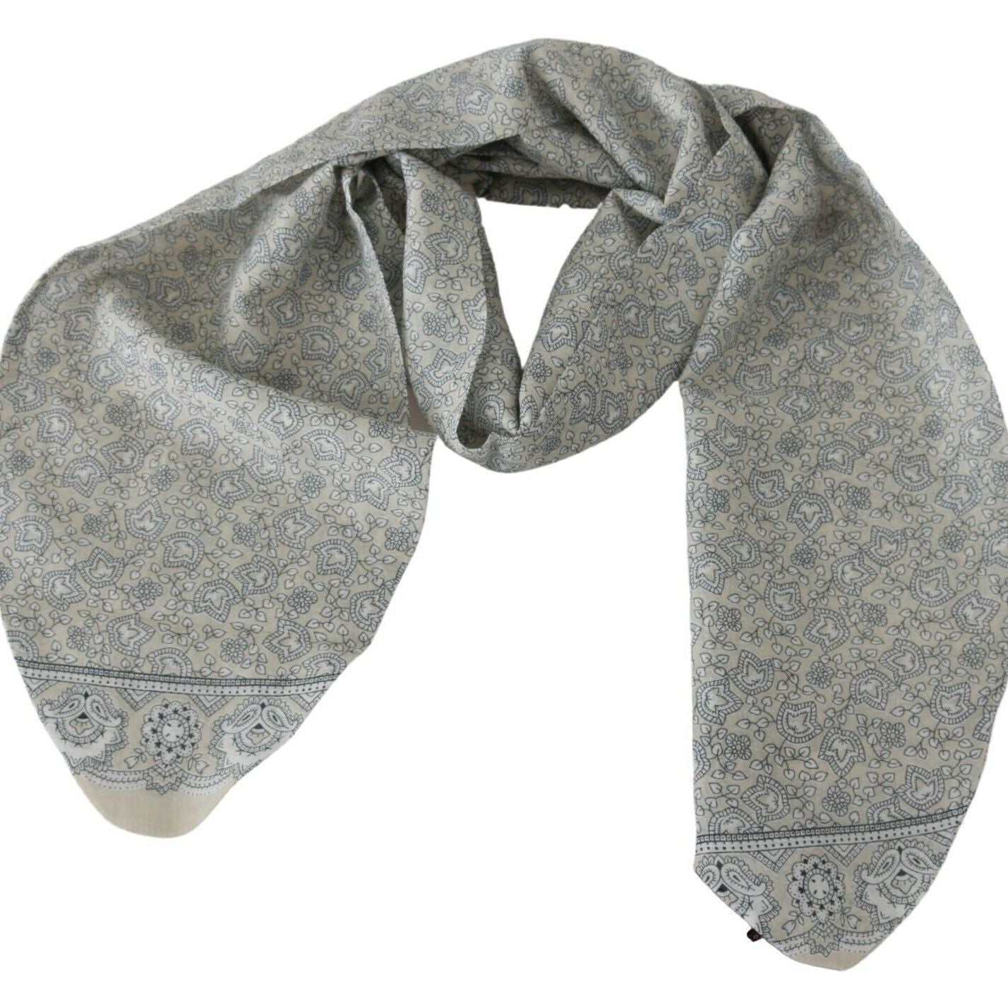 Ermanno Scervino Beige Blue Belt Wrap Beachwear Waist