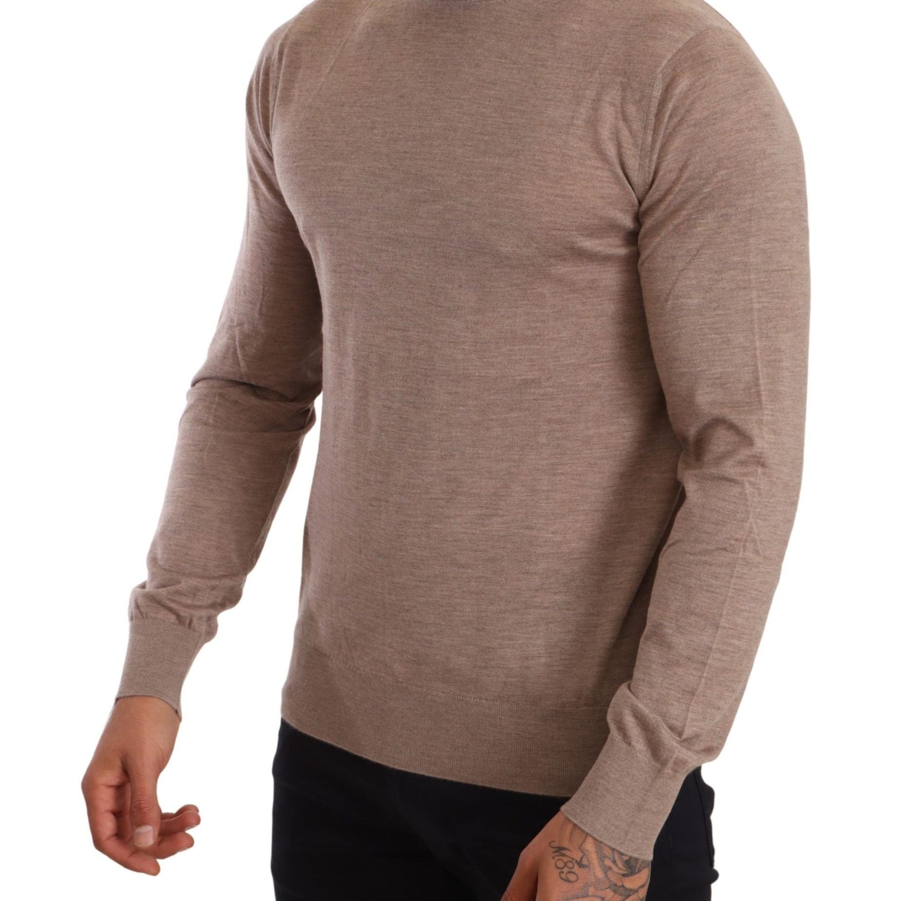 Dolce & Gabbana Brown Cashmere Turtleneck Pullover Sweater