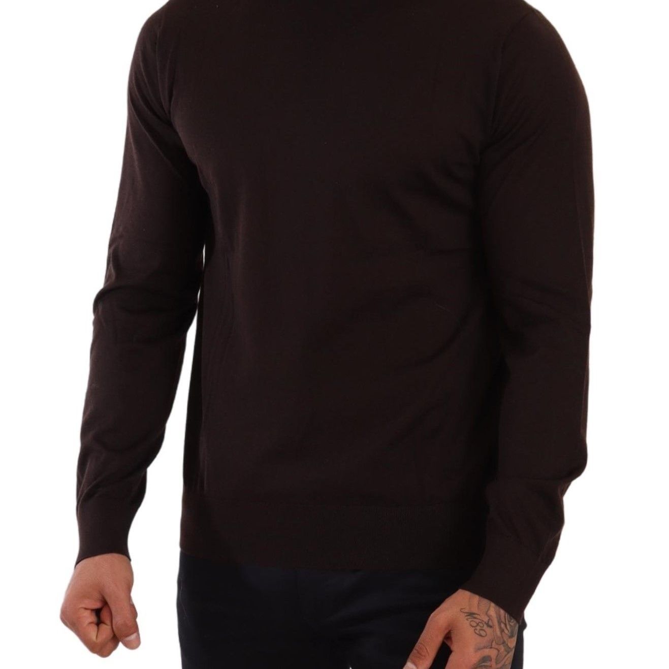 Dolce & Gabbana Brown Cashmere Turtleneck Pullover Sweater