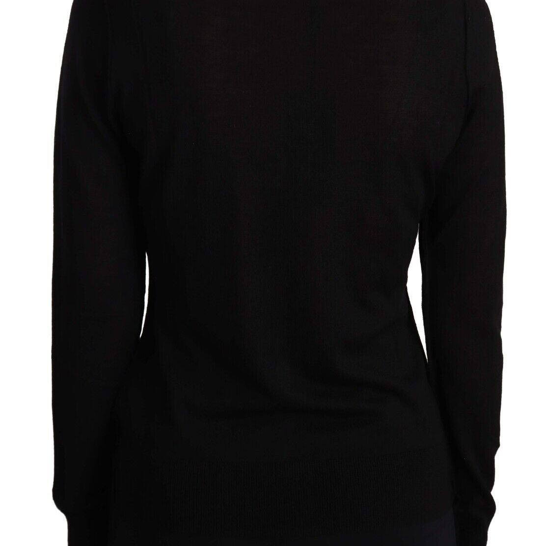 Dolce & Gabbana Black Crewneck Pullover STAFF Sweater Wool
