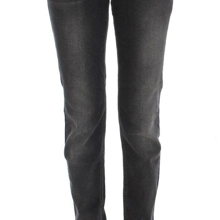 Ermanno Scervino Gray Wash Cotton Blend Stretch Jeans Pants