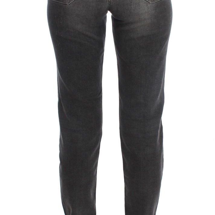 Ermanno Scervino Gray Wash Cotton Blend Stretch Jeans Pants
