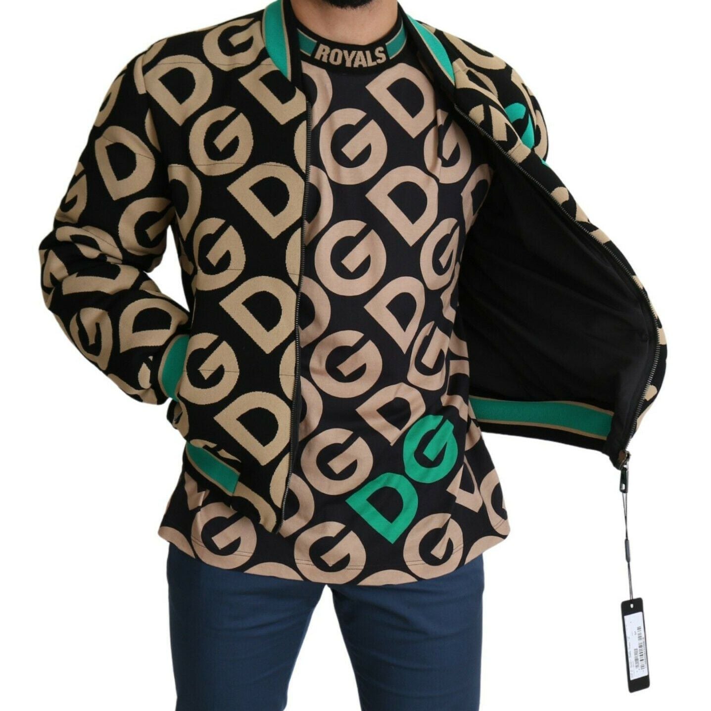 Dolce & Gabbana Multicolor DGMILLENNIALS Logo Print Jacket