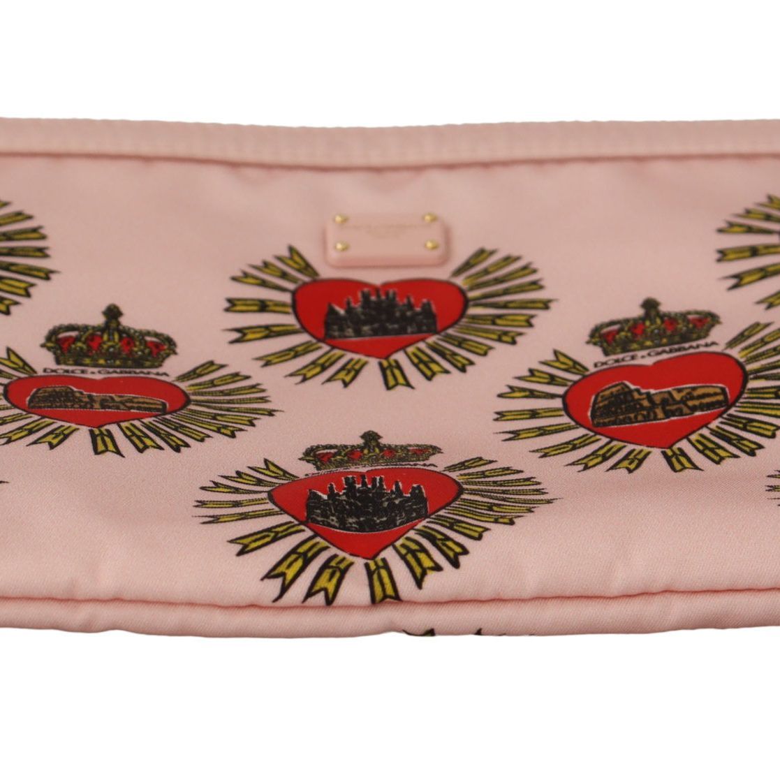 Dolce & Gabbana Clutch Pink D&G Logo Devotion Heart Toiletry Pouch Wallet
