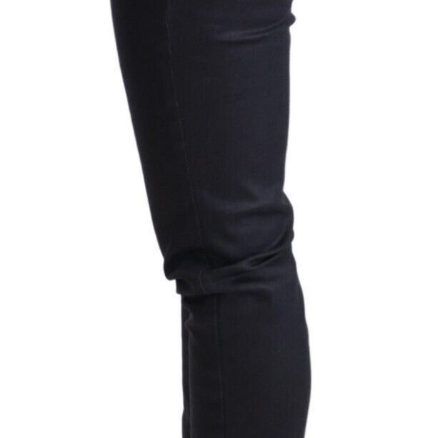 Ermanno Scervino Blue Low Waist Skinny Slim Trouser Cotton  Jeans
