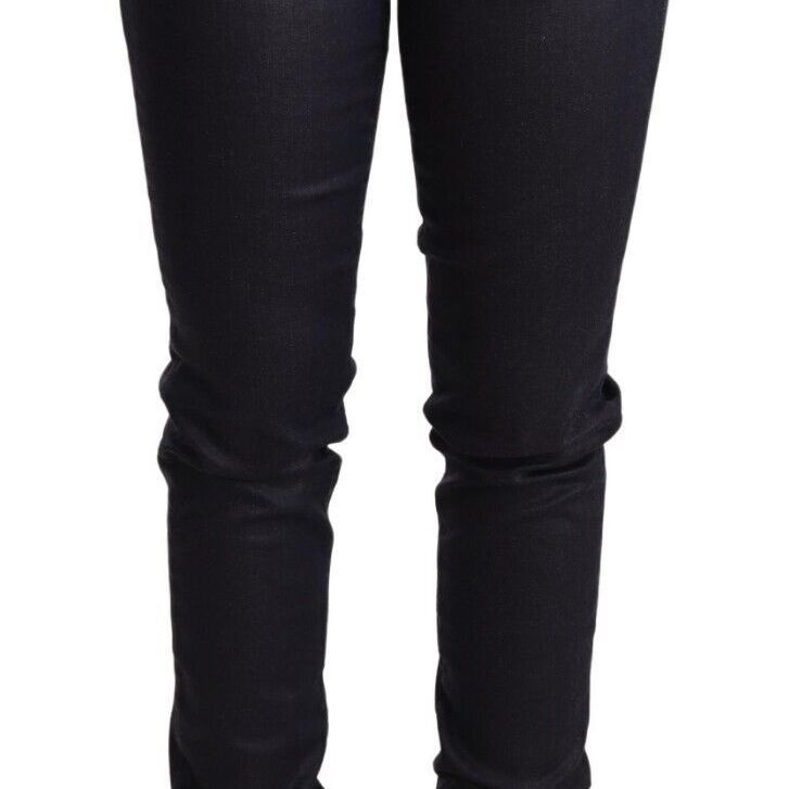 Ermanno Scervino Blue Low Waist Skinny Slim Trouser Cotton  Jeans