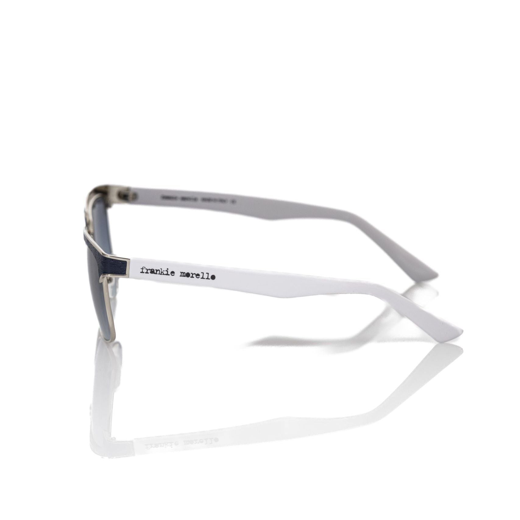 Frankie Morello Black Metallic Fiber Men Sunglass