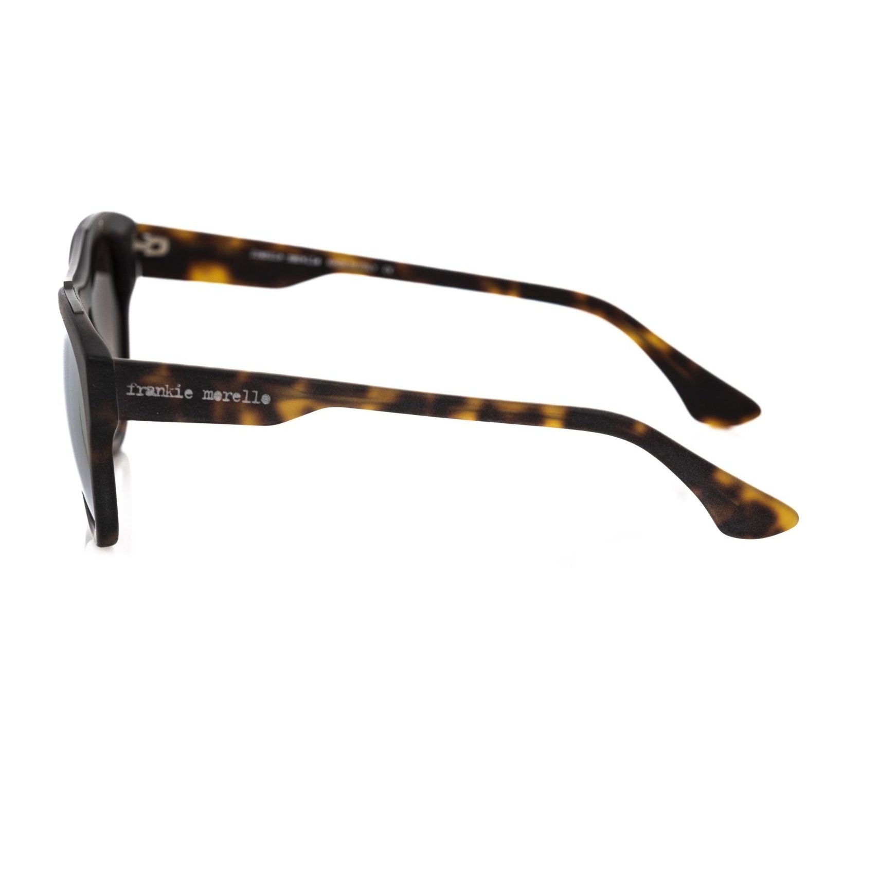 Frankie Morello Brown Acetate Mens Sunglasses