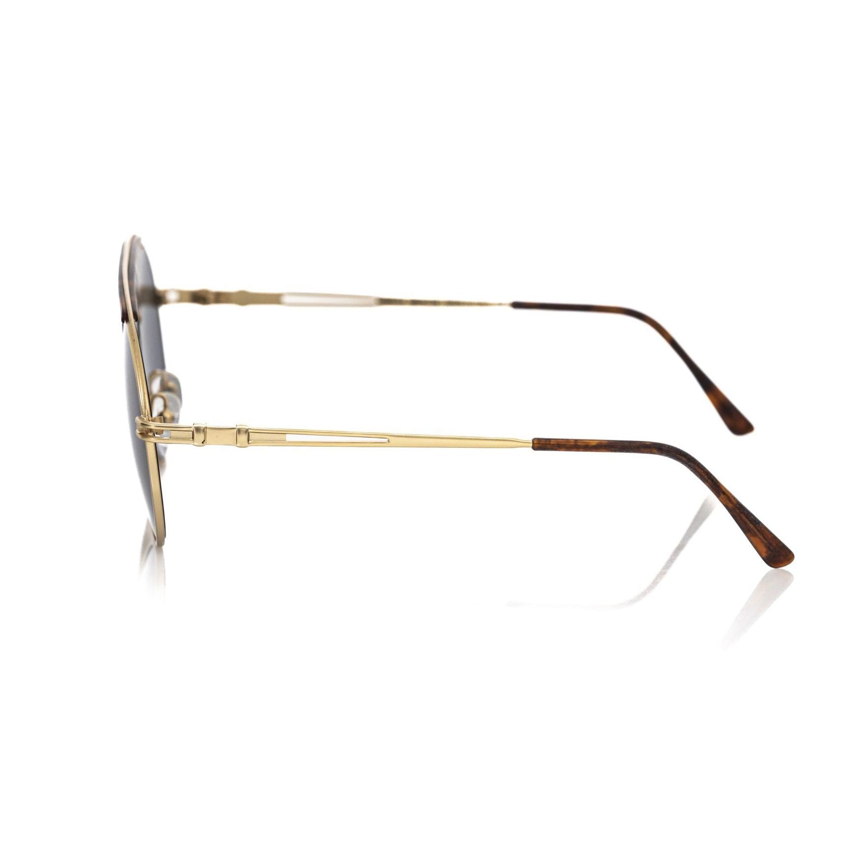 Frankie Morello Brown Metallic Fibre Men Sunglass