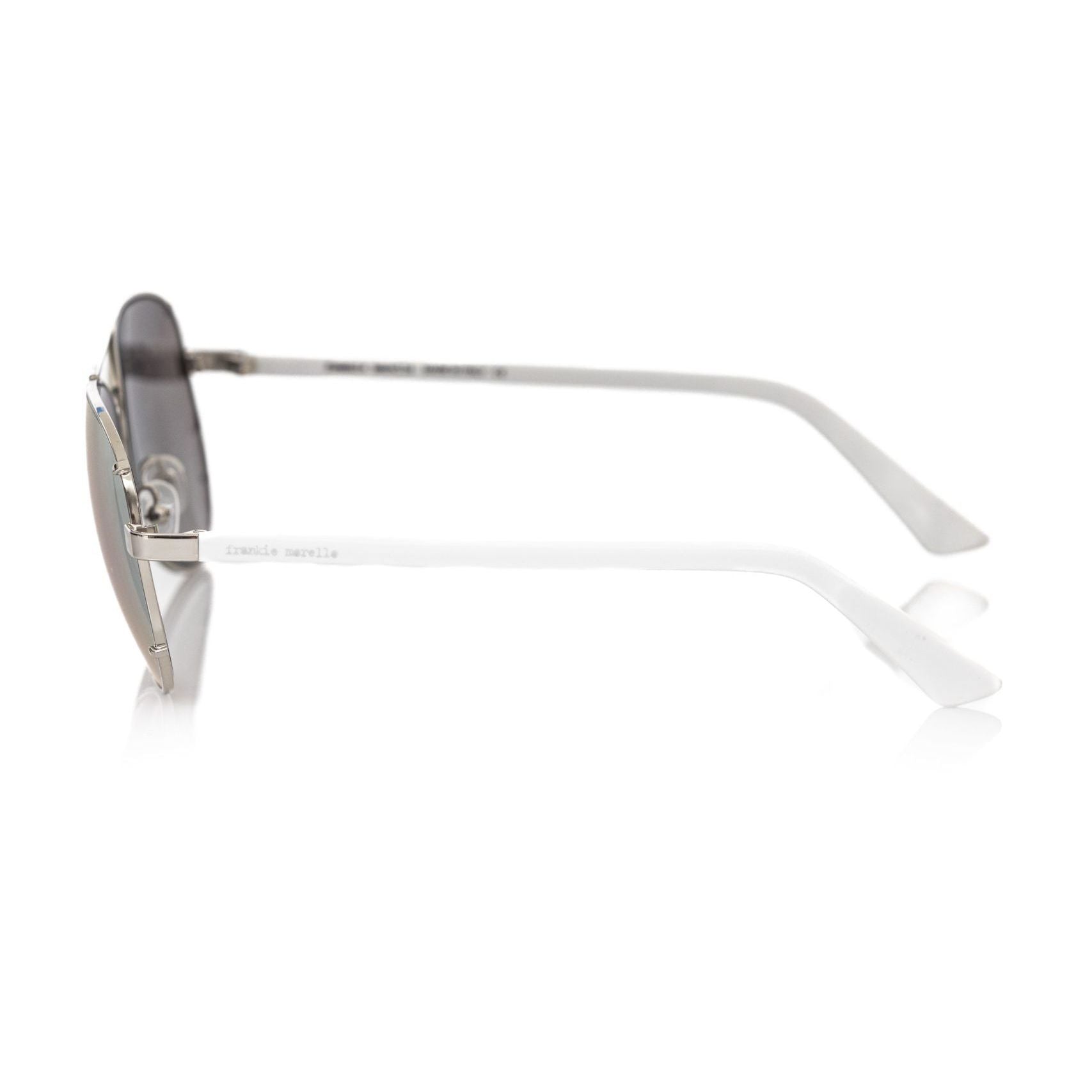 Frankie Morello Silver Metallic Fiber Men's Sunglass