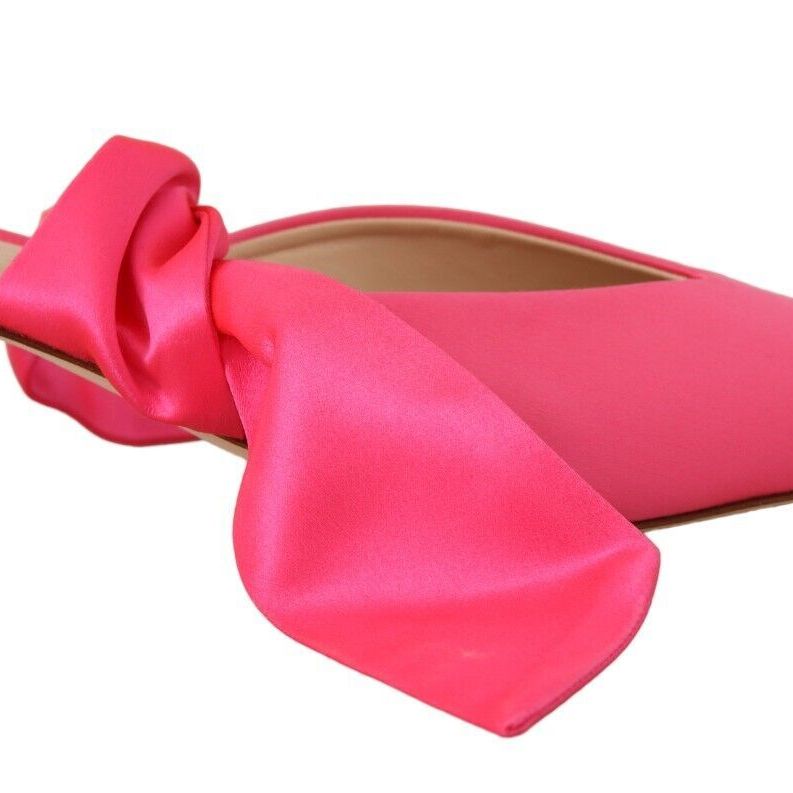 GIA COUTURE Pink Leather Lace Up Kitten Heels Pumps Shoes