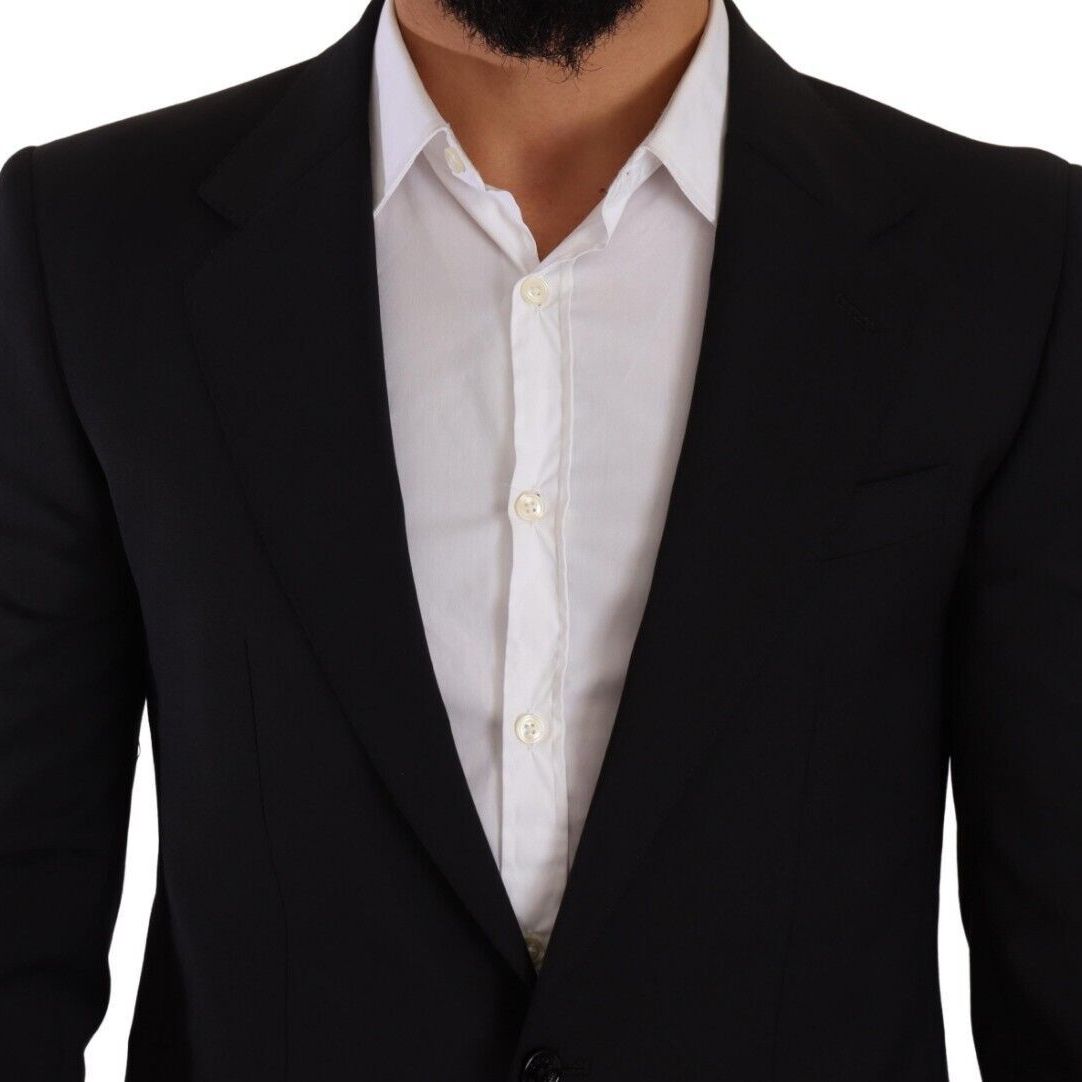Dolce & Gabbana Black Slim Fit Vest 2 Button MARTINI Blazer